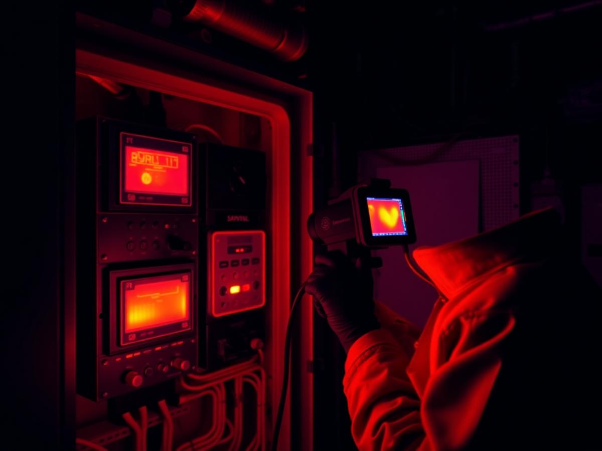 Inspección termográfica durante una capacitación técnica